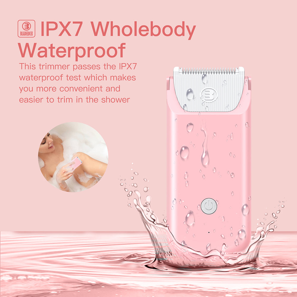 Waterproof Wet/Dry Shaver Dual Head Bikini Trimmer Rechargeable Body Hair Trimmer Electric Razors for Women