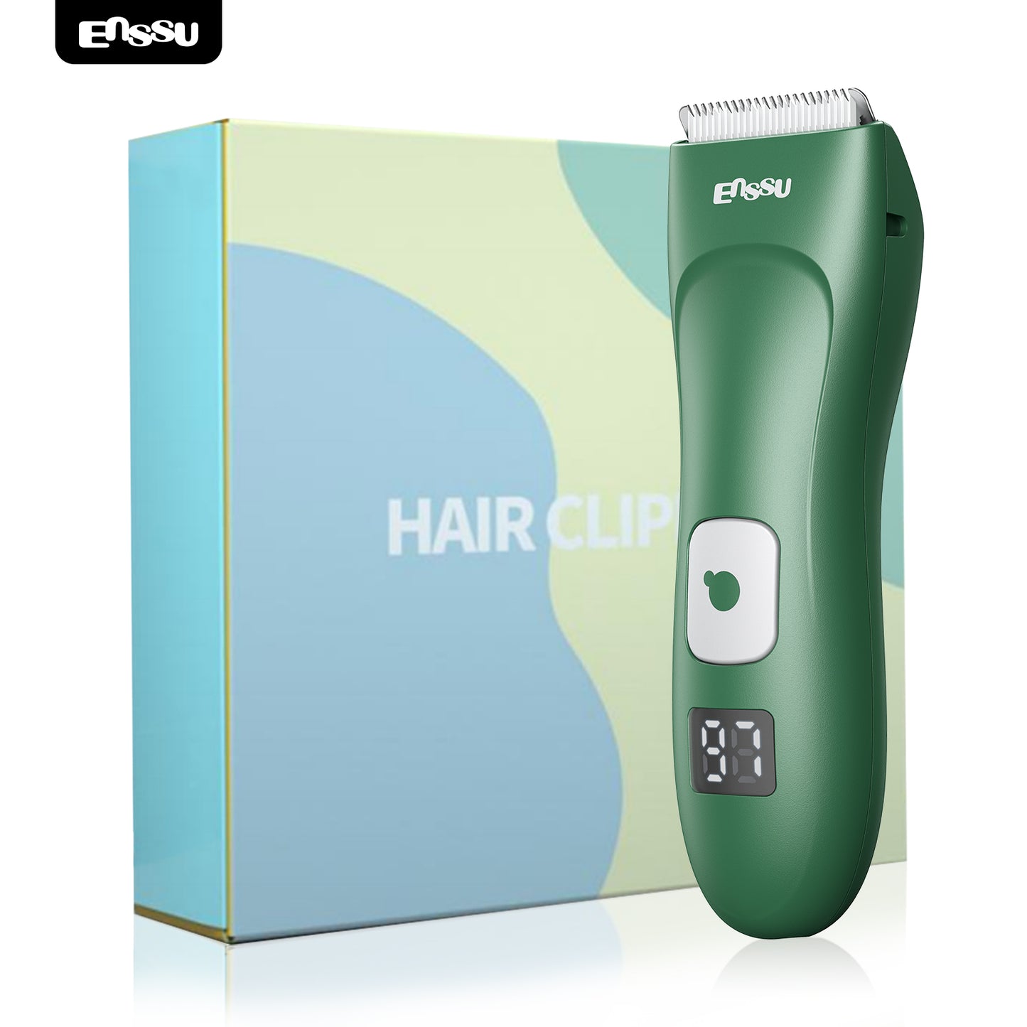 ENSSU Baby Hair Clipper – Safe Ceramic Blade, Low Noise, LCD Display, IPX7 Waterproof