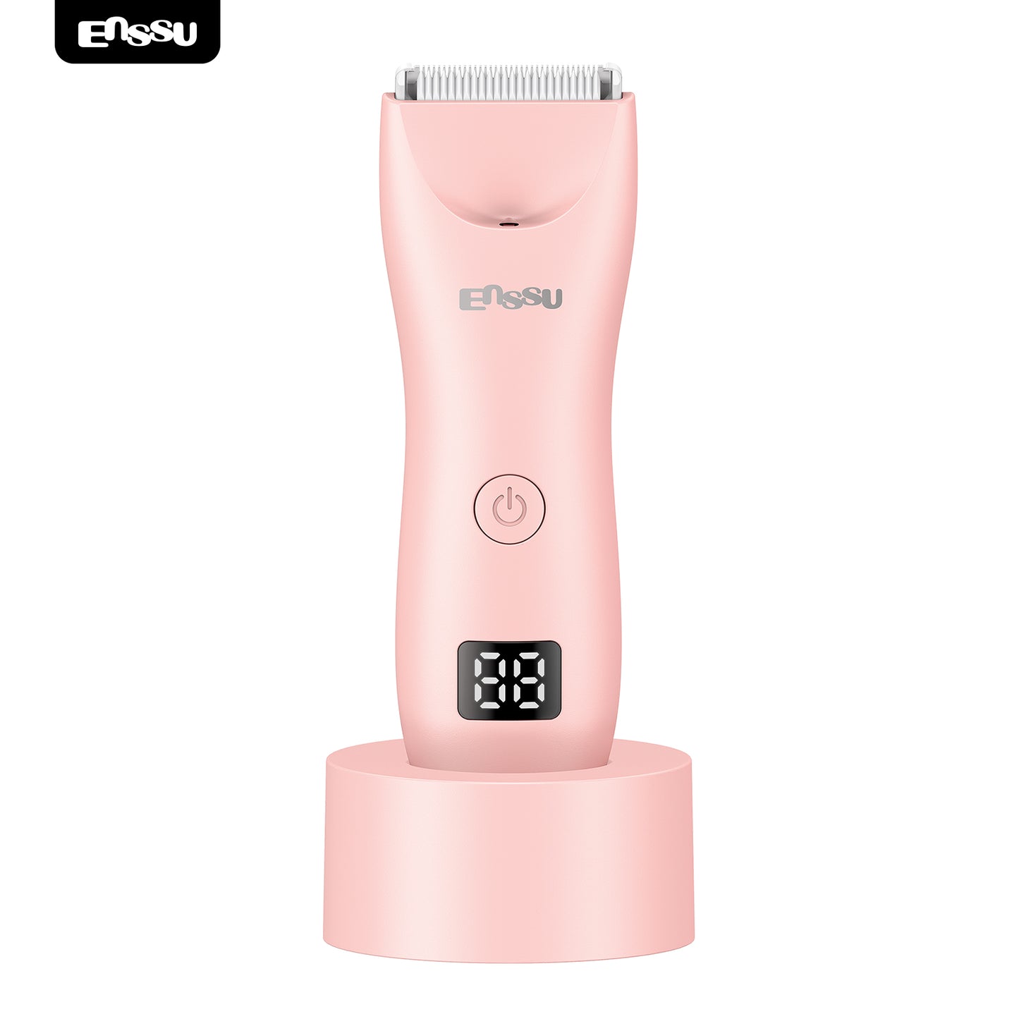 2-in-1 Waterproof Bikini & Body Trimmer with Ceramic Safe Blade, Charging Base – Gentle, Skin-Friendly, No Irritation