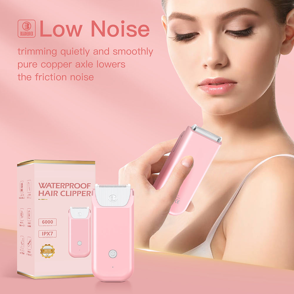Waterproof Wet/Dry Shaver Dual Head Bikini Trimmer Rechargeable Body Hair Trimmer Electric Razors for Women