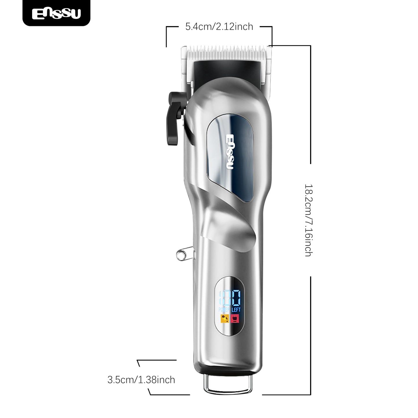 Professional Hair Clipper with 6500RPM Powerful Motor LED Display USB Rechargeable Safety Feature for Men