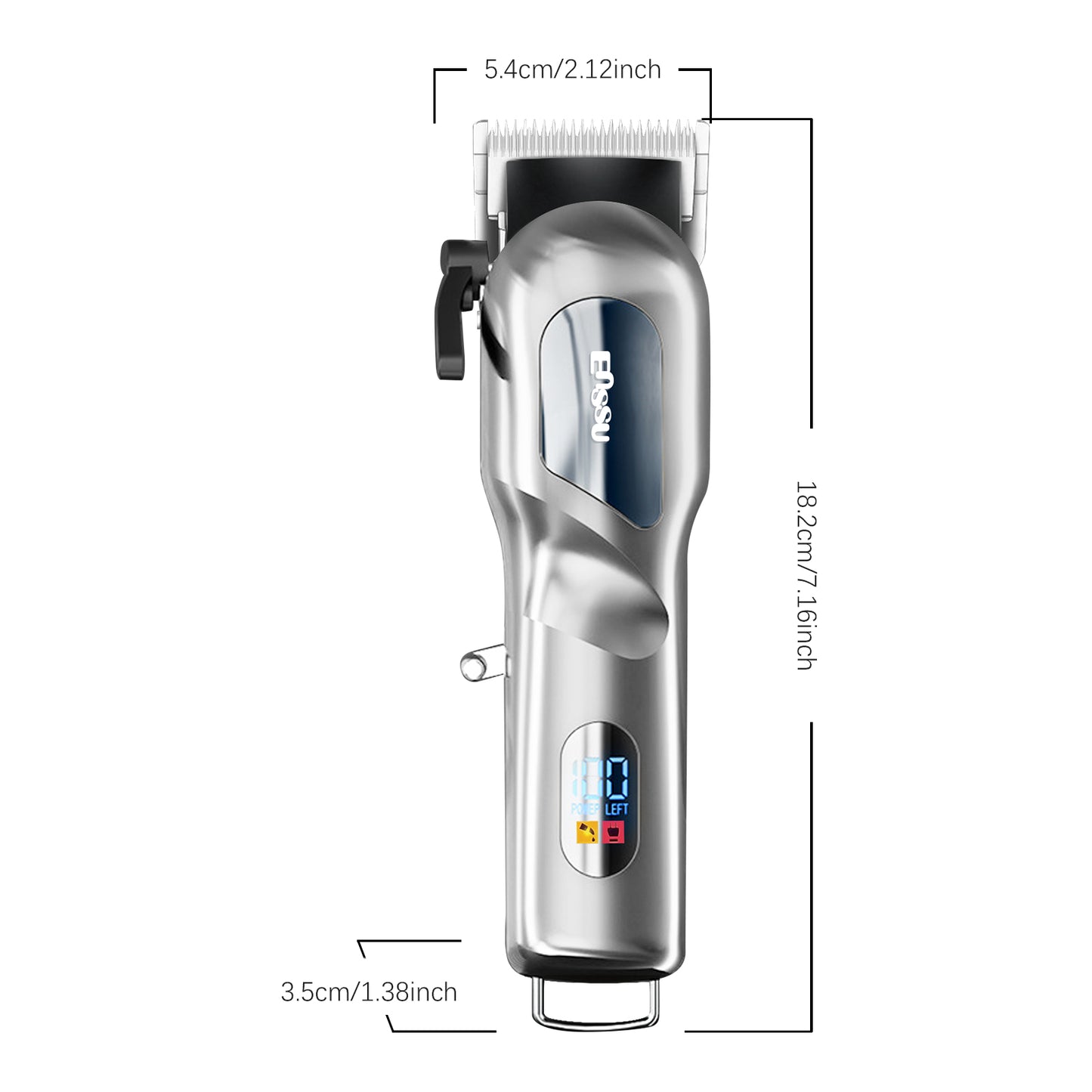 Professional Hair Clipper with 6500RPM Powerful Motor LED Display USB Rechargeable Safety Feature for Men