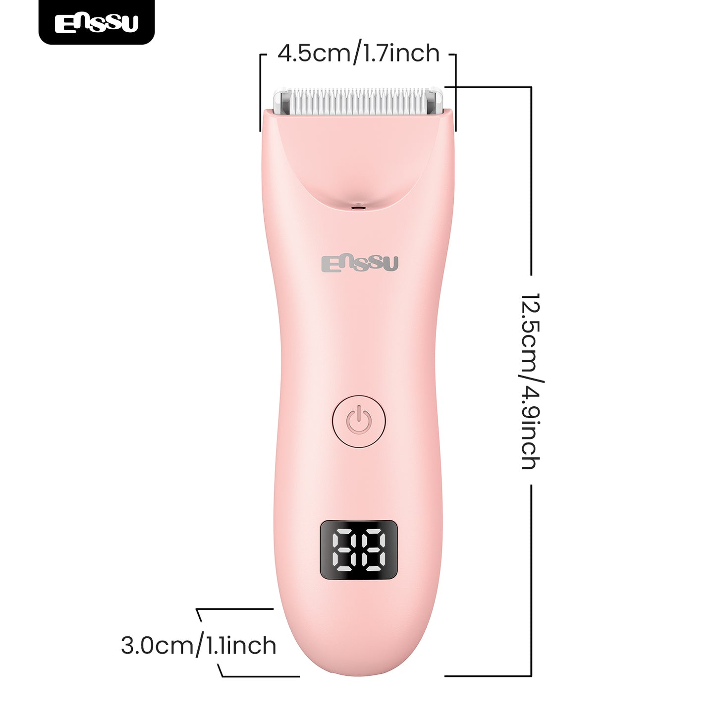 2-in-1 Waterproof Bikini & Body Trimmer with Ceramic Safe Blade, Charging Base – Gentle, Skin-Friendly, No Irritation