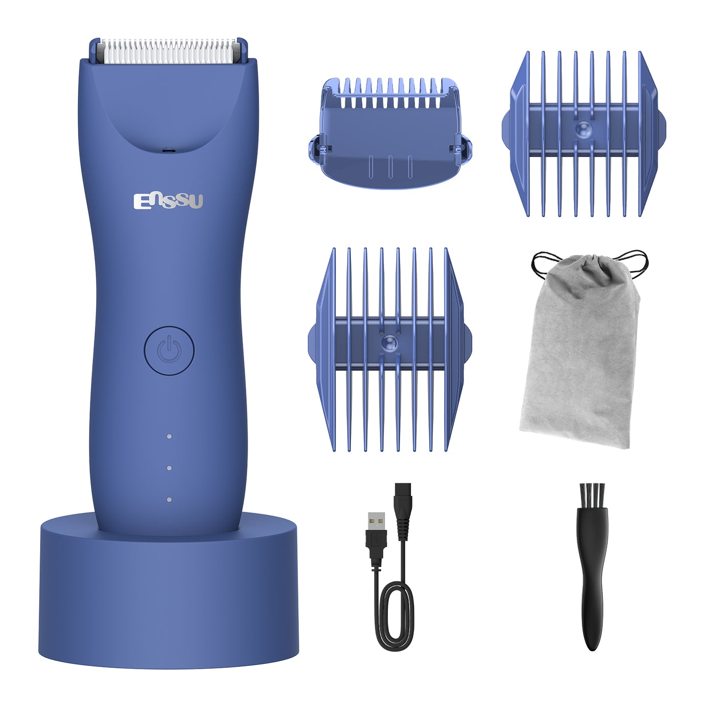 LED Display Rechargeable Groin Trimmer Body Hair Trimmer With Charging Base