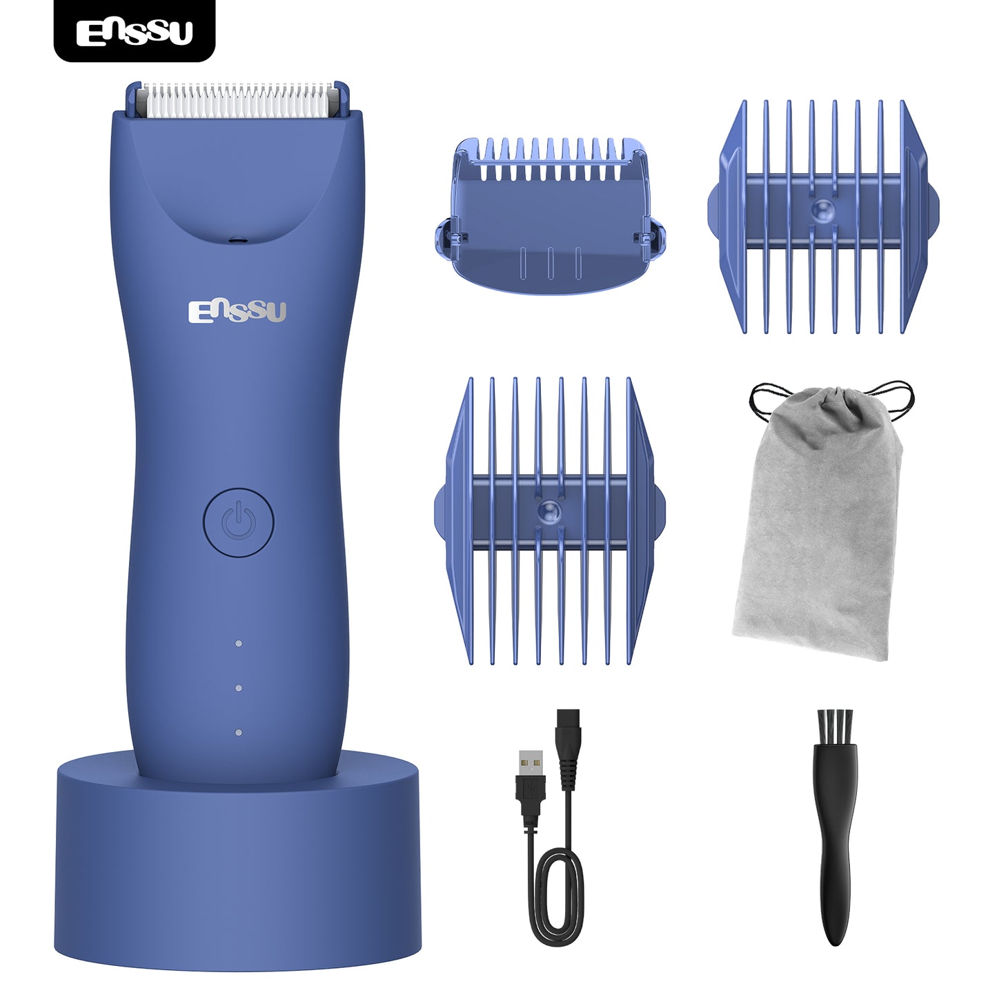 LED Display Rechargeable Groin Trimmer Body Hair Trimmer With Charging Base