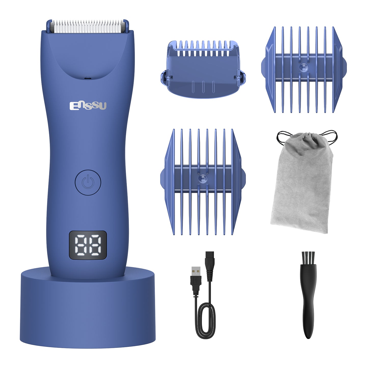 Cut-Preventing Blade Hair Clippers Trimmer Kit Hair Cutting LED Display Electric Hair Clippers With Charging Base
