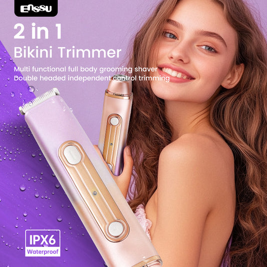 ENSSU Waterproof Bikini Trimmer for Women | Ceramic Safe Blade