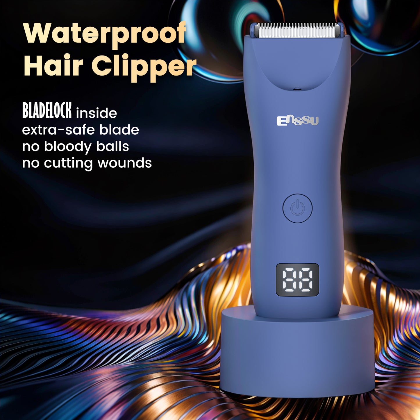 Cut-Preventing Blade Hair Clippers Trimmer Kit Hair Cutting LED Display Electric Hair Clippers With Charging Base