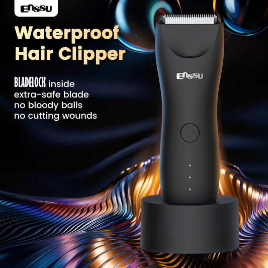 LED Display Rechargeable Groin Trimmer Body Hair Trimmer With Charging Base