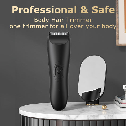 ENSSU Men's Body Trimmer - Cut-Preventing Blade, IPX7 Waterproof, Custom OEM/ODM Available