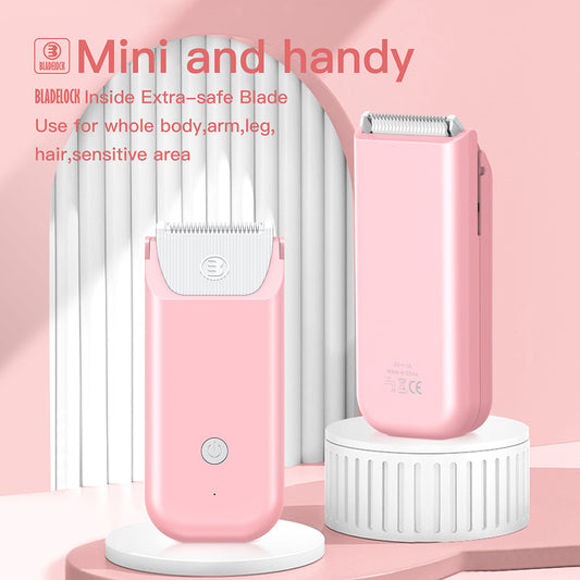 Waterproof Wet/Dry Shaver Dual Head Bikini Trimmer Rechargeable Body Hair Trimmer Electric Razors for Women