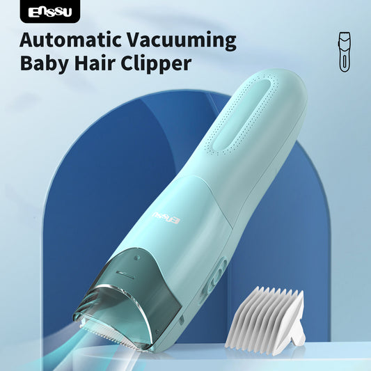 ENSSU Auto-Vacuum Baby Hair Clipper – Safe Ceramic Blade, IPX7 Waterproof