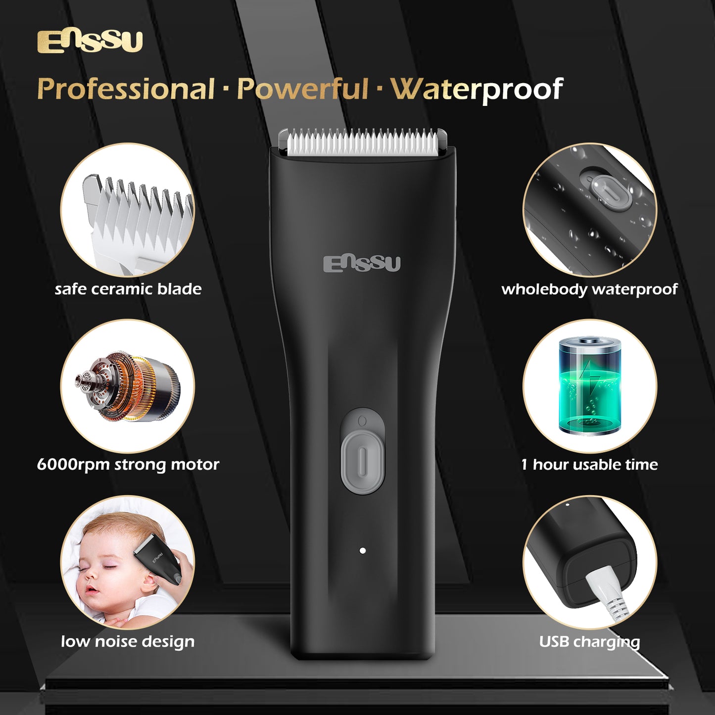 Máquina de cortar cabelo elétrica