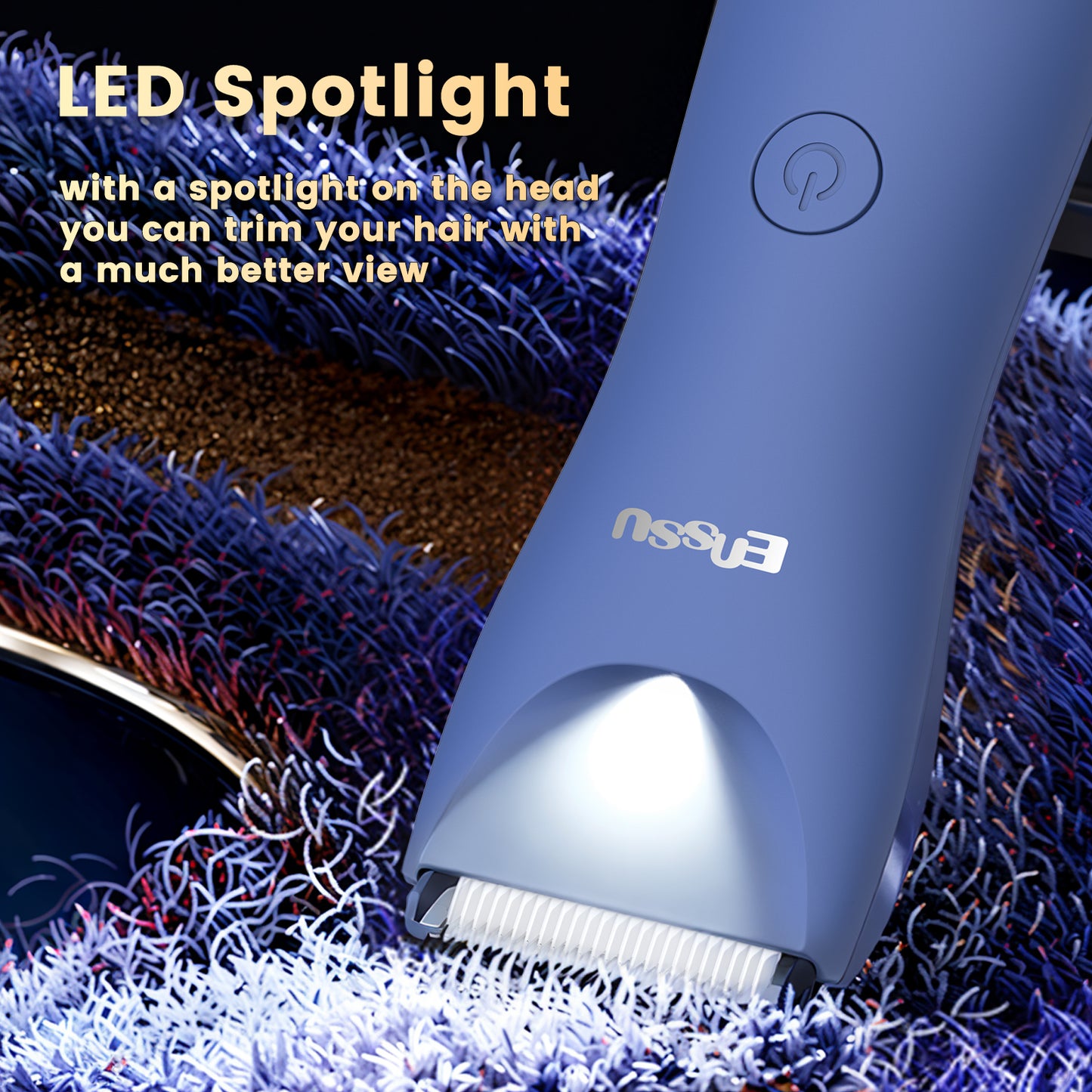 LED Display Rechargeable Groin Trimmer Body Hair Trimmer With Charging Base