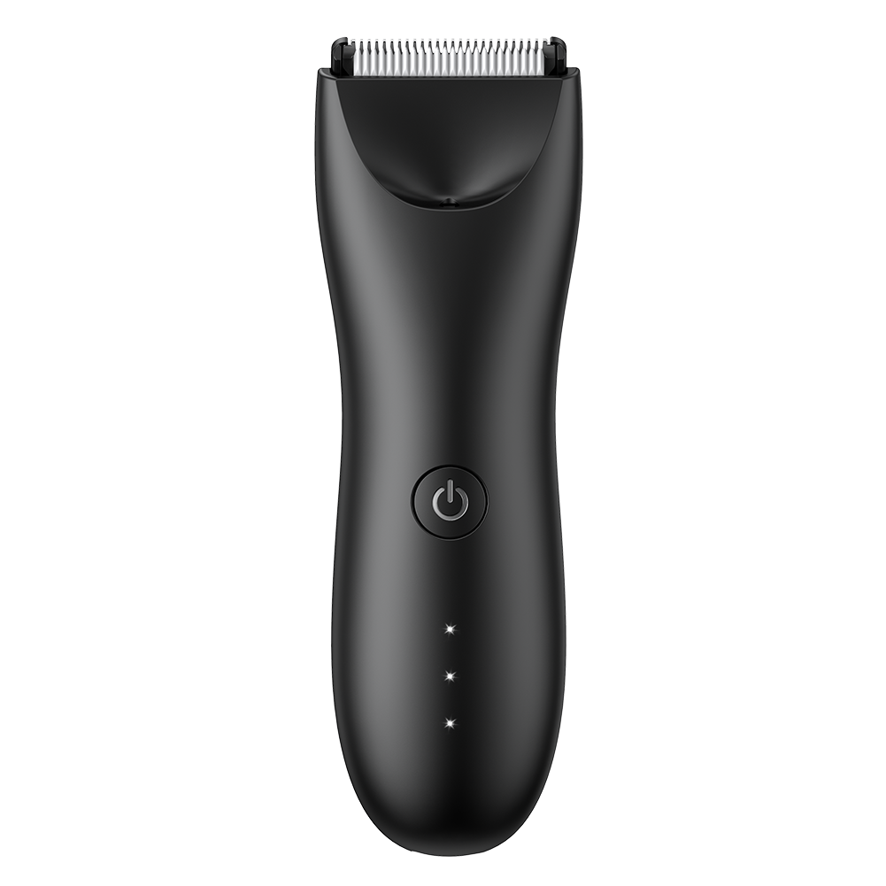 Body Hair Trimmer for Men with Light, IPX7 Waterproof Ball Pubic Groin Hair Trimmer for Men with Ceramic Blade, Rechargeable Body Groomer for Man with Charing Dock& LED Display