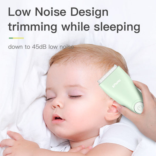ENSSU Baby Hair Clipper – Safe Ceramic Blade, Low Noise, LCD Display, IPX7 Waterproof