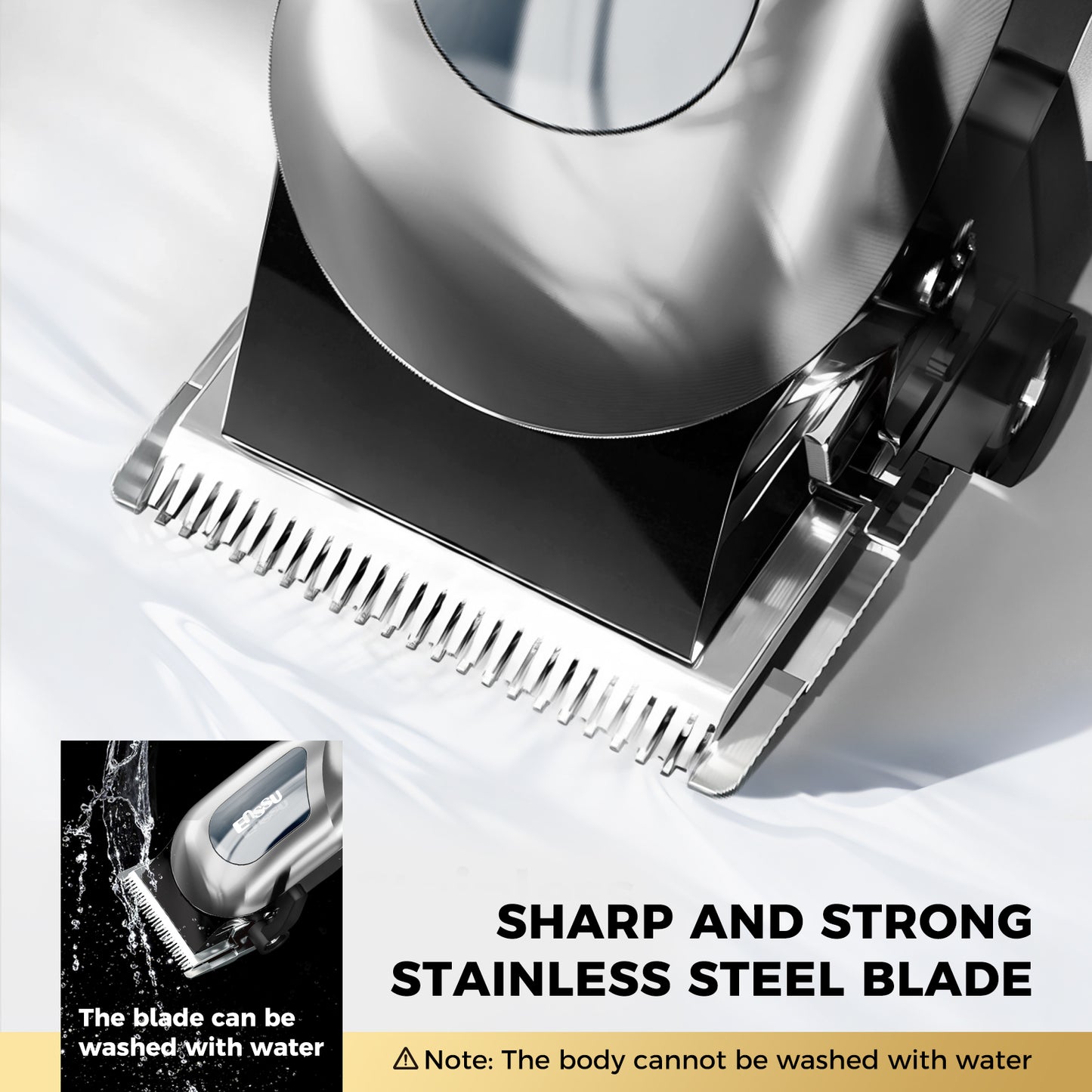 Professional Hair Clipper with 6500RPM Powerful Motor LED Display USB Rechargeable Safety Feature for Men