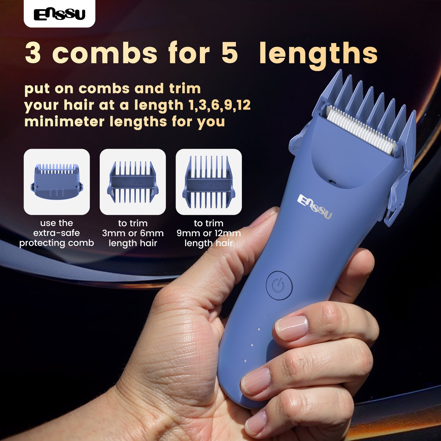LED Display Rechargeable Groin Trimmer Body Hair Trimmer With Charging Base
