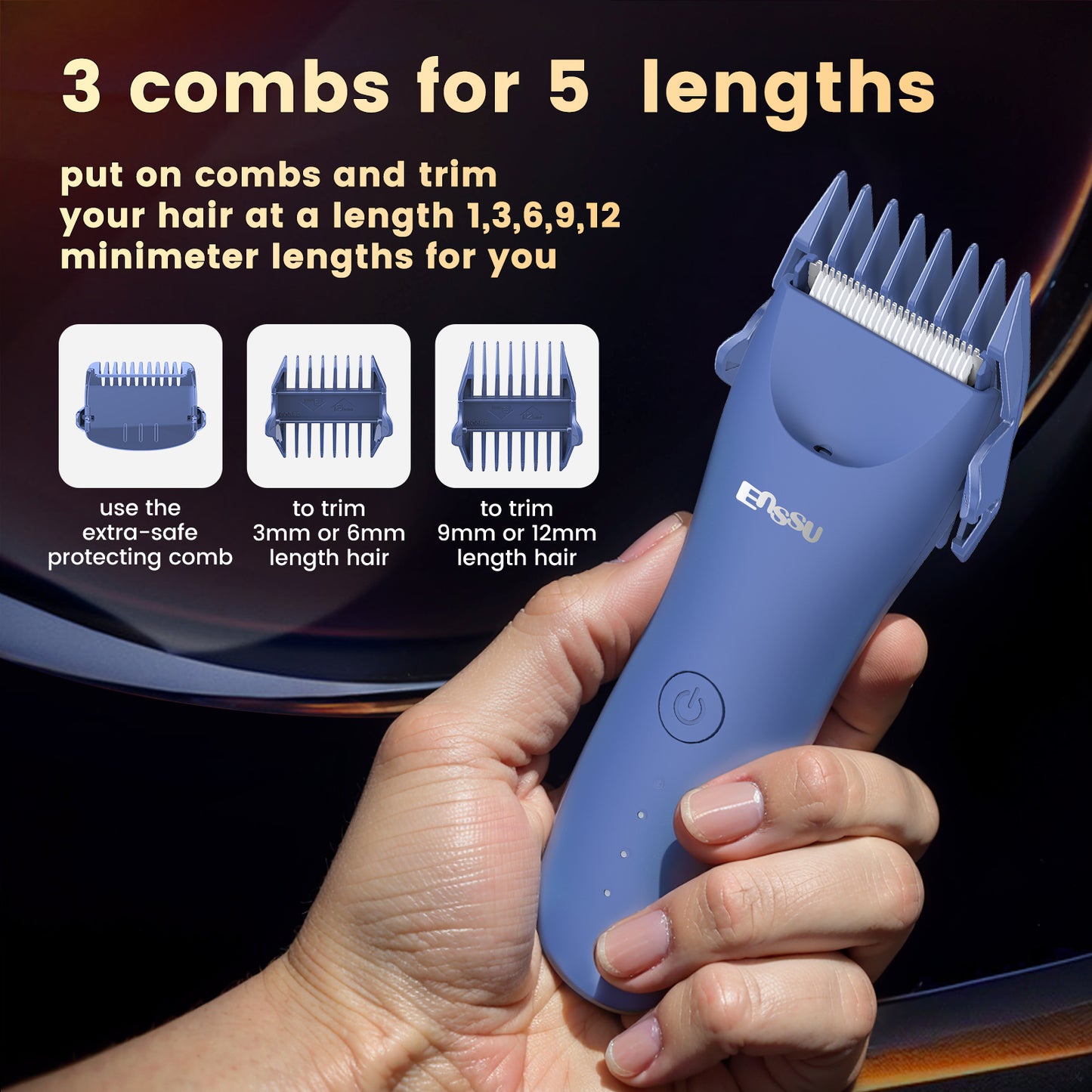 LED Display Rechargeable Groin Trimmer Body Hair Trimmer With Charging Base