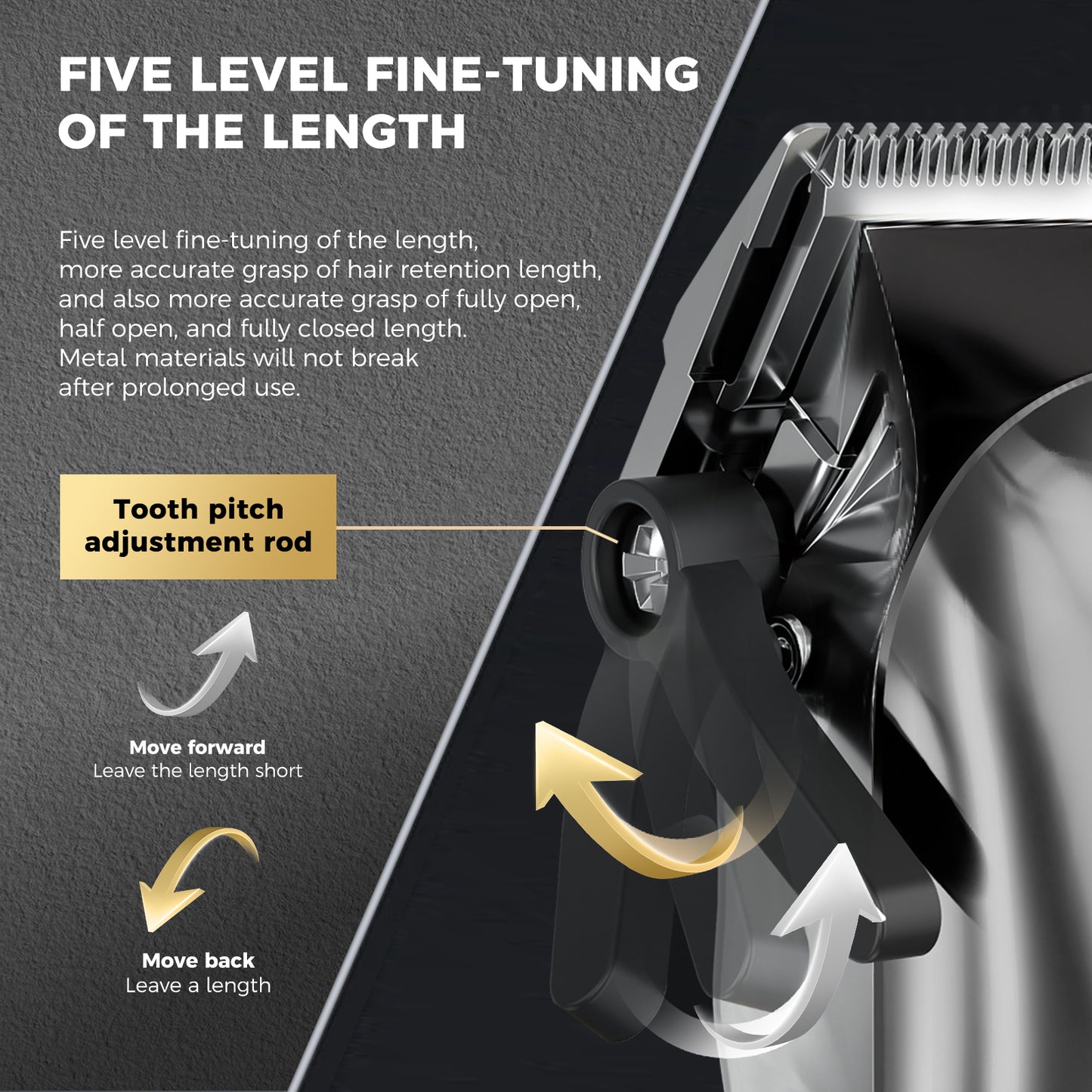 Professional Hair Clipper with 6500RPM Powerful Motor LED Display USB Rechargeable Safety Feature for Men