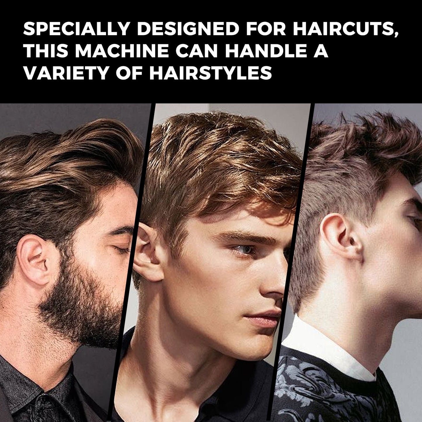 Professional Hair Clipper with 6500RPM Powerful Motor LED Display USB Rechargeable Safety Feature for Men