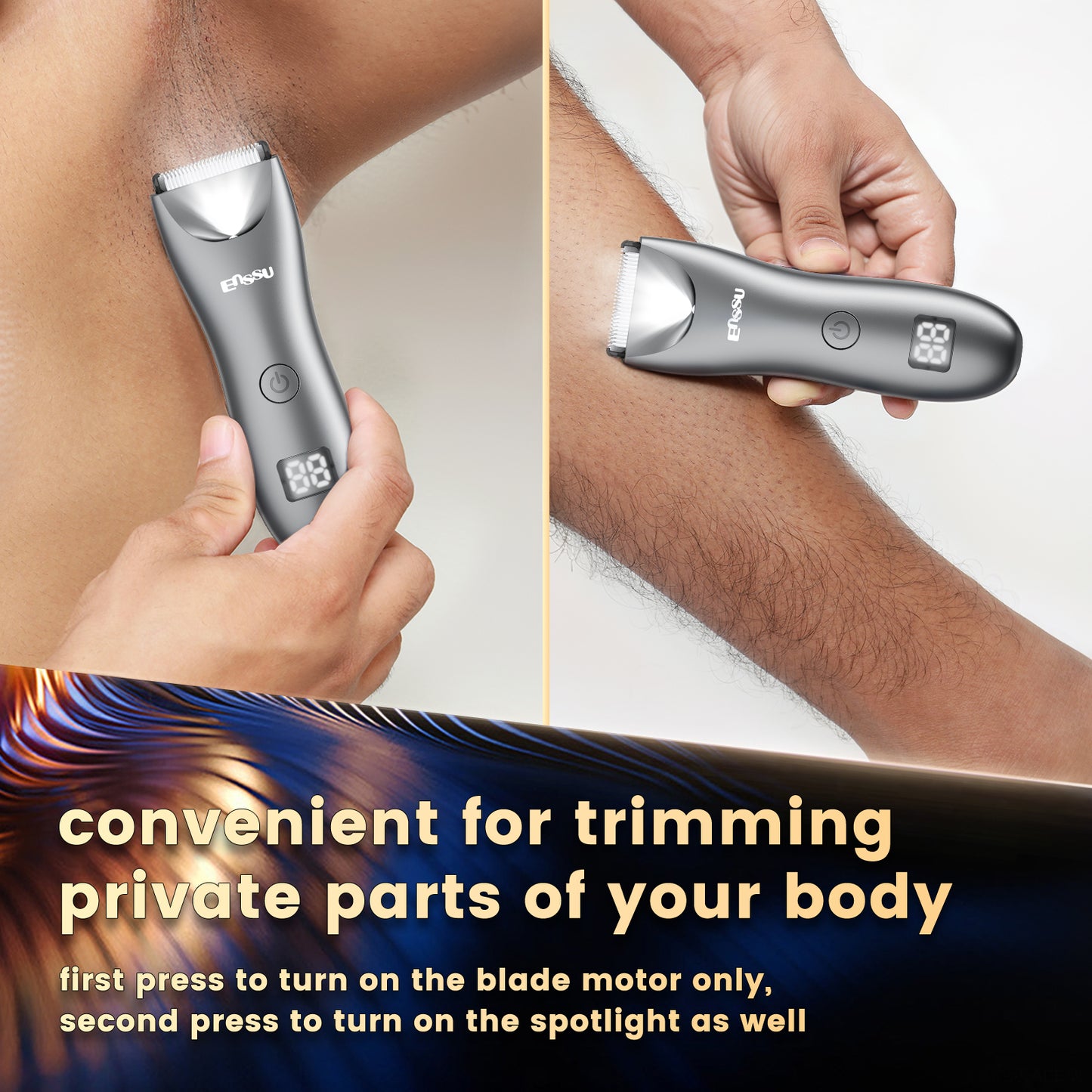 Cut-Preventing Blade Hair Clippers Trimmer Kit Hair Cutting LED Display Electric Hair Clippers With Charging Base