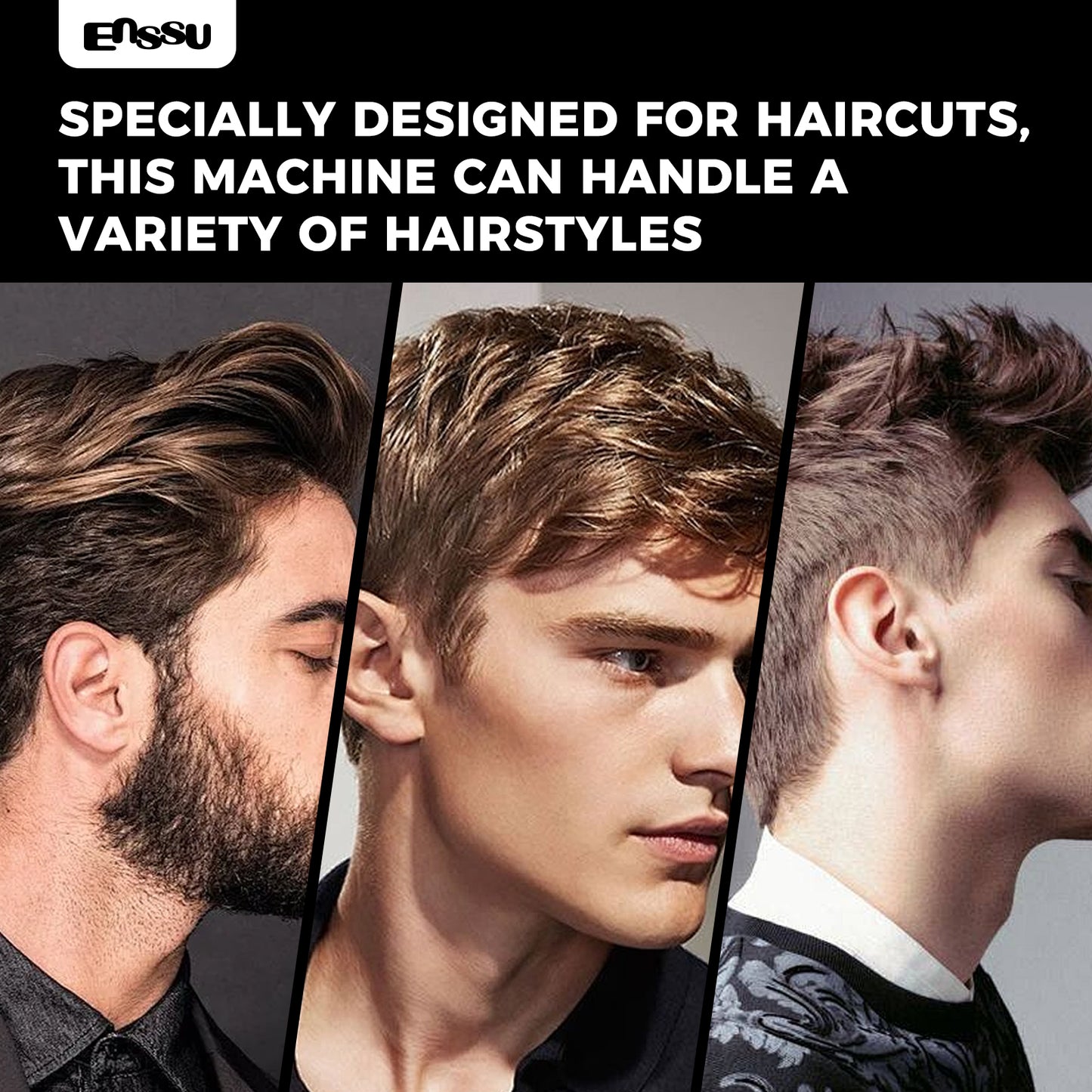 Professional Hair Clipper with 6500RPM Powerful Motor LED Display USB Rechargeable Safety Feature for Men