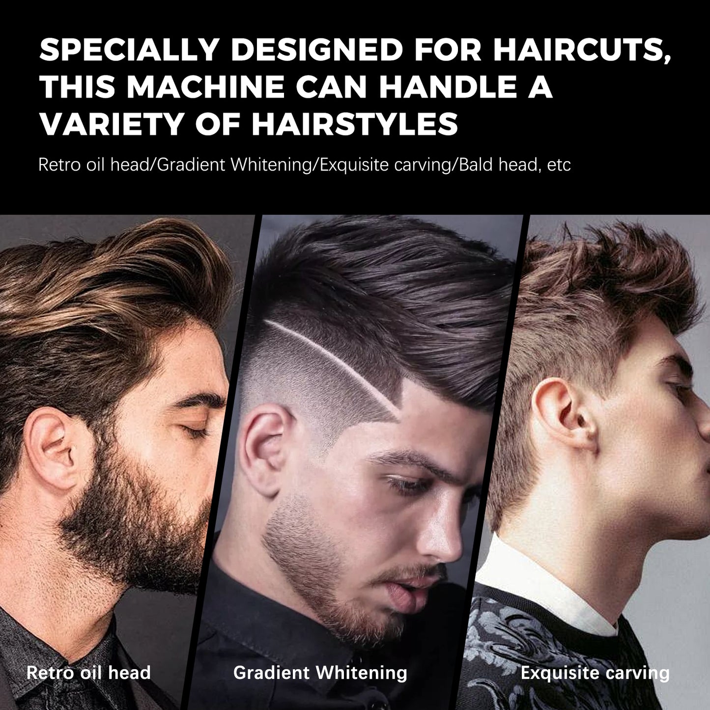 Professional Hair Trimmer for Men T-shape stainless blade with 6800RPM Powerful Motor,and LED Display Professional Hair Clipper for Men