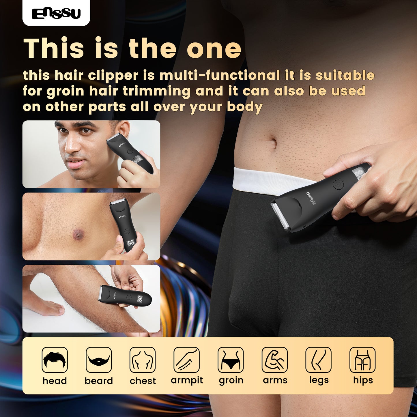 Cut-Preventing Blade Hair Clippers Trimmer Kit Hair Cutting LED Display Electric Hair Clippers With Charging Base