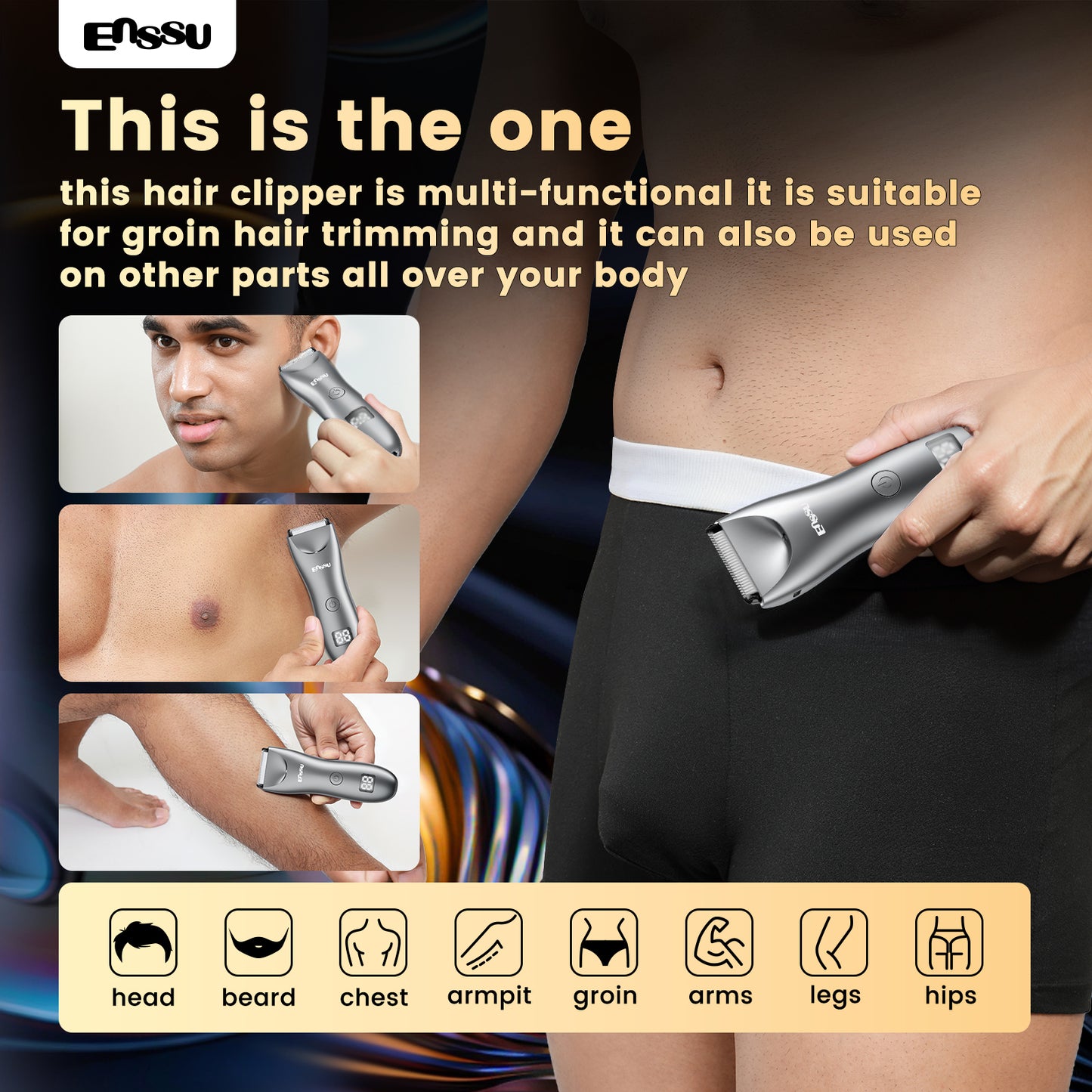 Cut-Preventing Blade Hair Clippers Trimmer Kit Hair Cutting LED Display Electric Hair Clippers With Charging Base