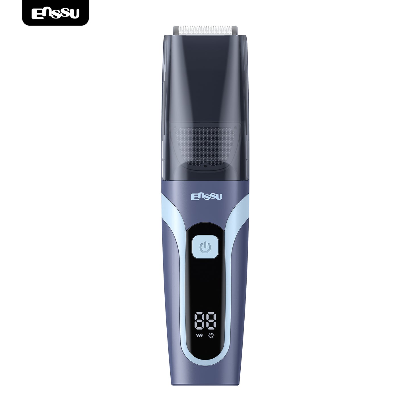 ENSSU Vacuum Beard Trimmer – 1-20mm Combs, LCD Display, IPX7 Waterproof