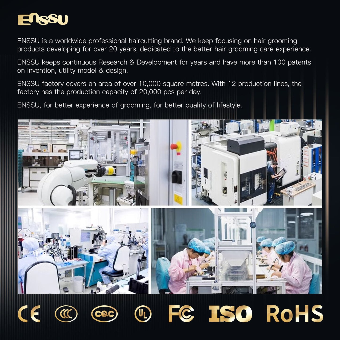 ENSSU Mini Electric Hair Clipper – IPX7 Waterproof with Ceramic Safe Blade