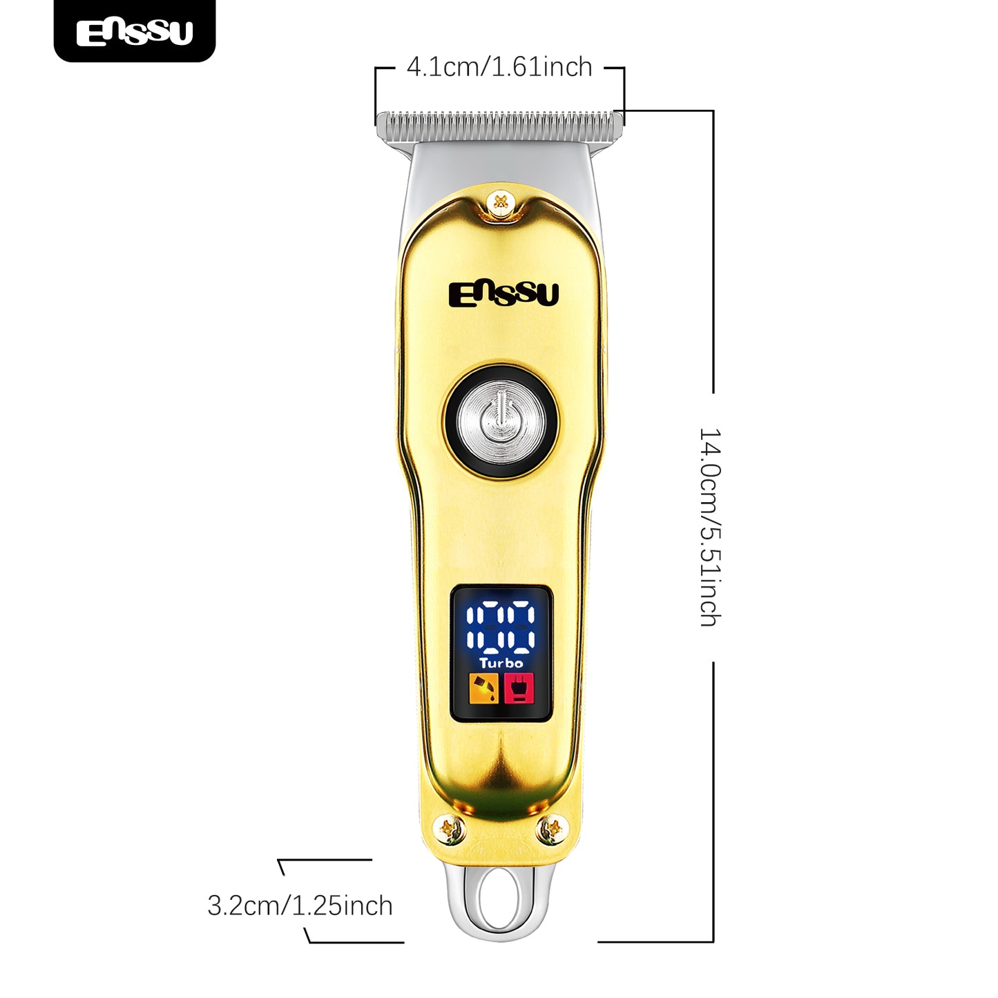 Professional Hair Clipper – 6500RPM Motor, 45mm Stainless Steel Blade, Adjustable Length, LCD Display