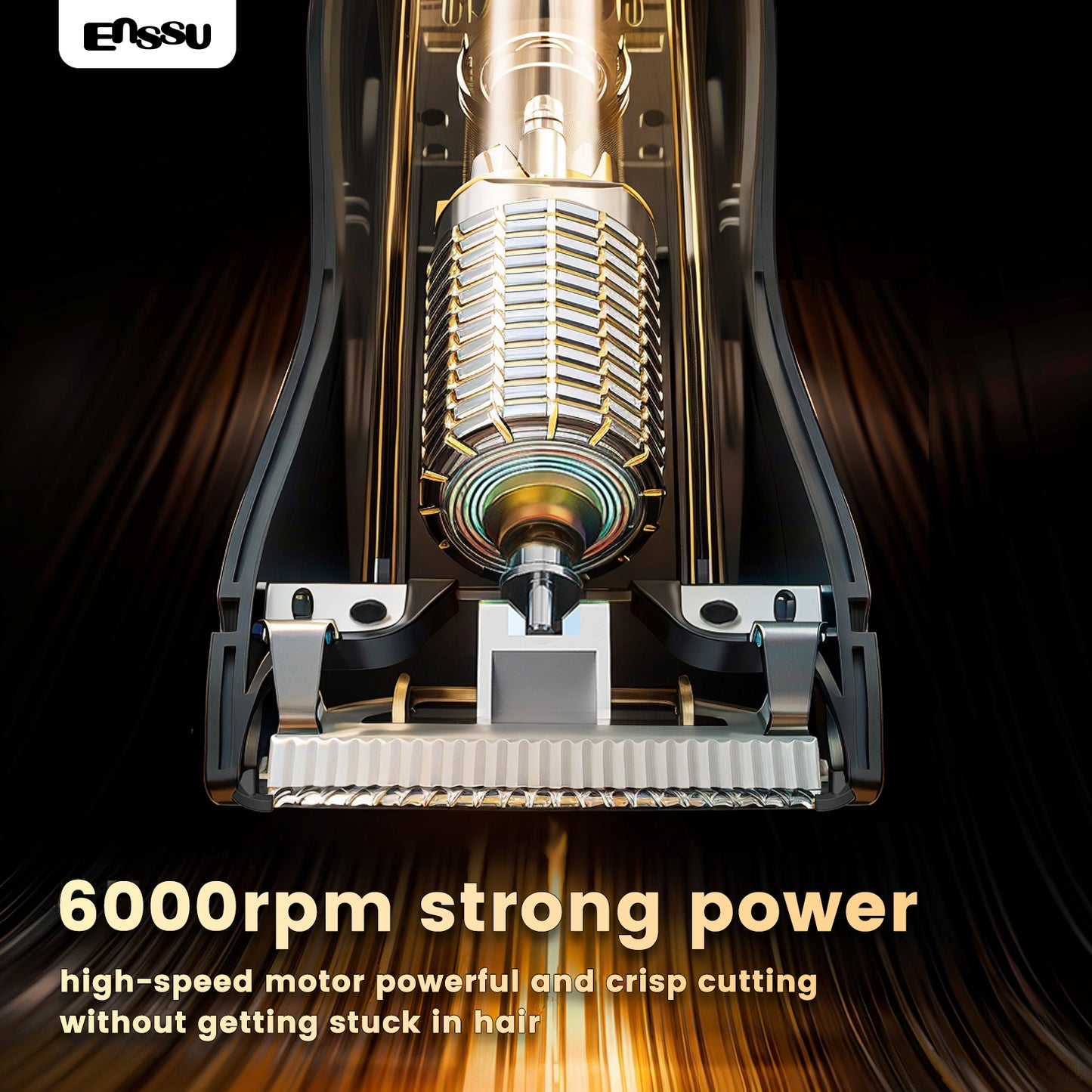 ENSSU Men's Body Trimmer - Waterproof, Ceramic Blade For Groin & Body, With LED Light & Dock