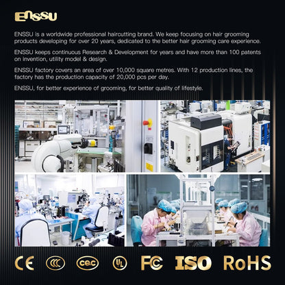 ENSSU Mini Electric Hair Clipper – IPX7 Waterproof with Ceramic Safe Blade