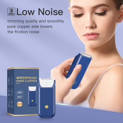 Waterproof Wet/Dry Shaver Dual Head Bikini Trimmer Rechargeable Body Hair Trimmer Electric Razors for Women