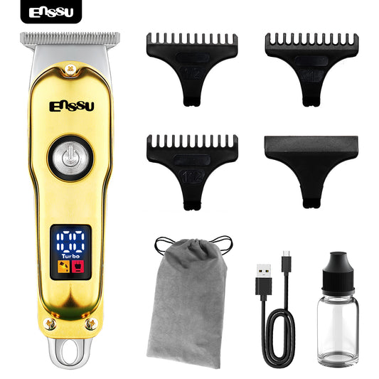 Professional Hair Clipper – 6500RPM Motor, 45mm Stainless Steel Blade, Adjustable Length, LCD Display