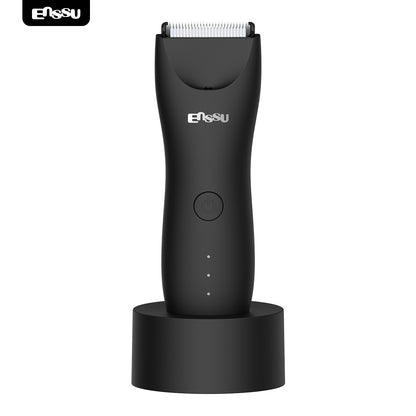 LED Display Rechargeable Groin Trimmer Body Hair Trimmer With Charging Base