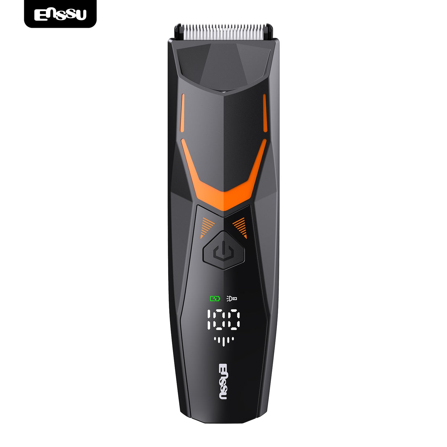 ENSSU Men's Body Trimmer - Cut-Preventing Blade, IPX7 Waterproof, Spotlight, LCD Display & Dock