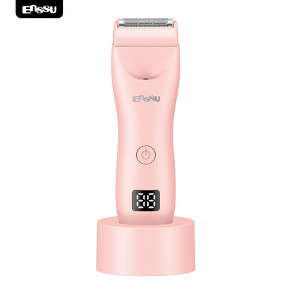 2-in-1 Waterproof Bikini & Body Trimmer with Ceramic Safe Blade, Charging Base – Gentle, Skin-Friendly, No Irritation