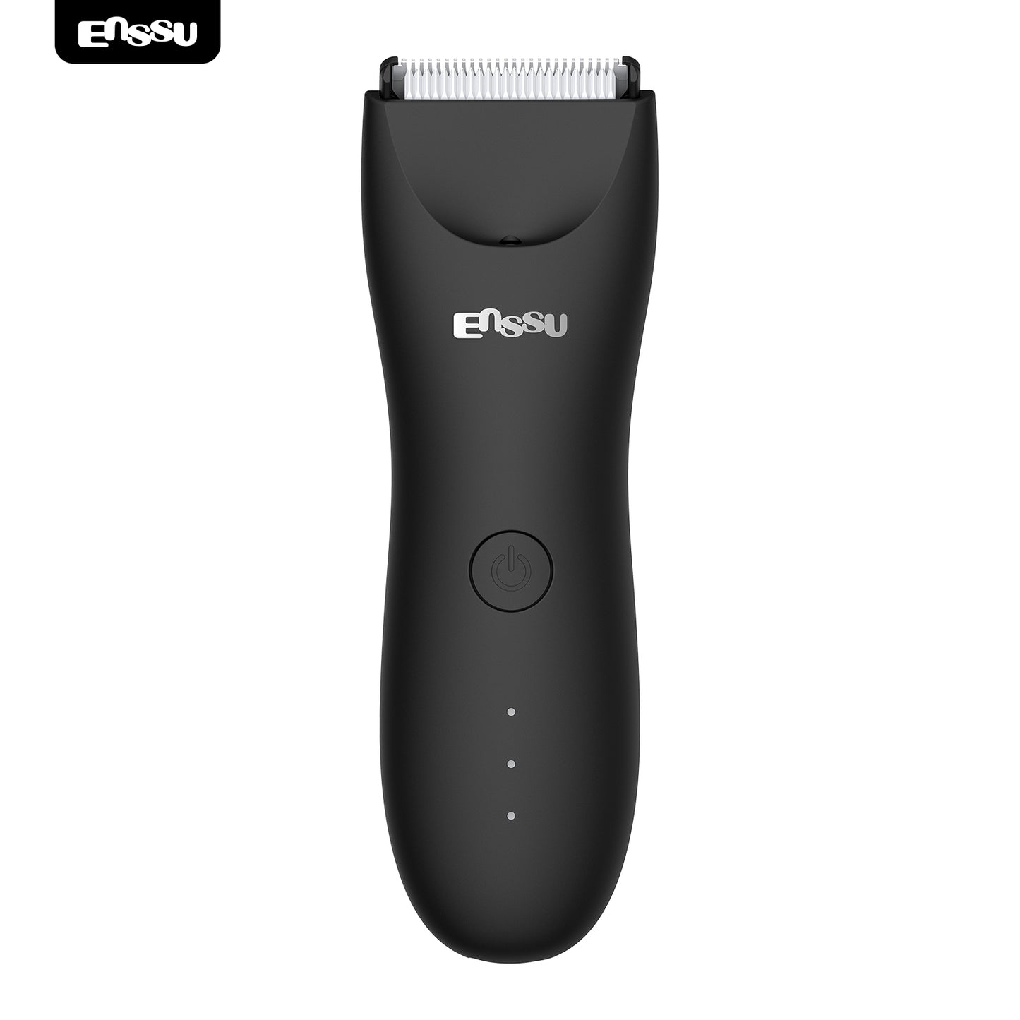 ENSSU Men's Body Trimmer - Waterproof, Ceramic Blade For Groin & Body, With LED Light & Dock