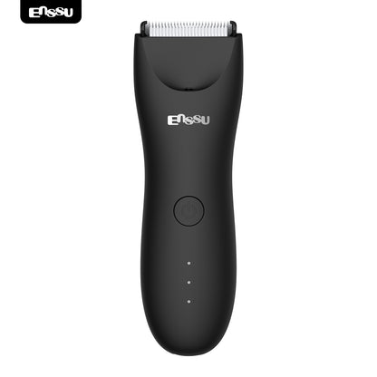 ENSSU Men's Body Trimmer - Waterproof, Ceramic Blade For Groin & Body, With LED Light & Dock