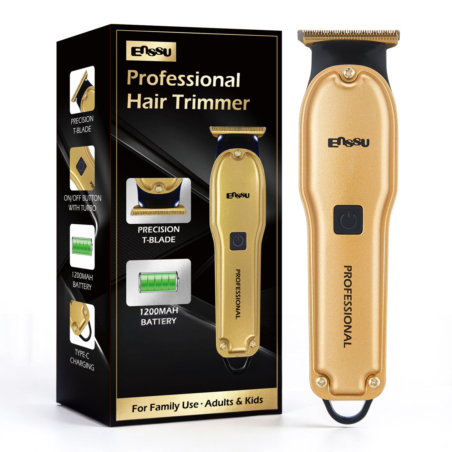 Professional Hair Trimmer for Men T-shape stainless blade with 6800RPM Powerful Motor，and LED Display Professional Hair Clipper for Men