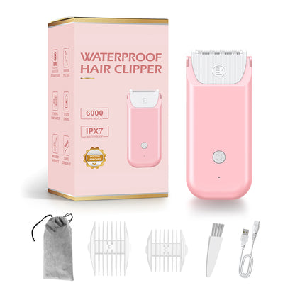 Waterproof Wet/Dry Shaver Dual Head Bikini Trimmer Rechargeable Body Hair Trimmer Electric Razors for Women