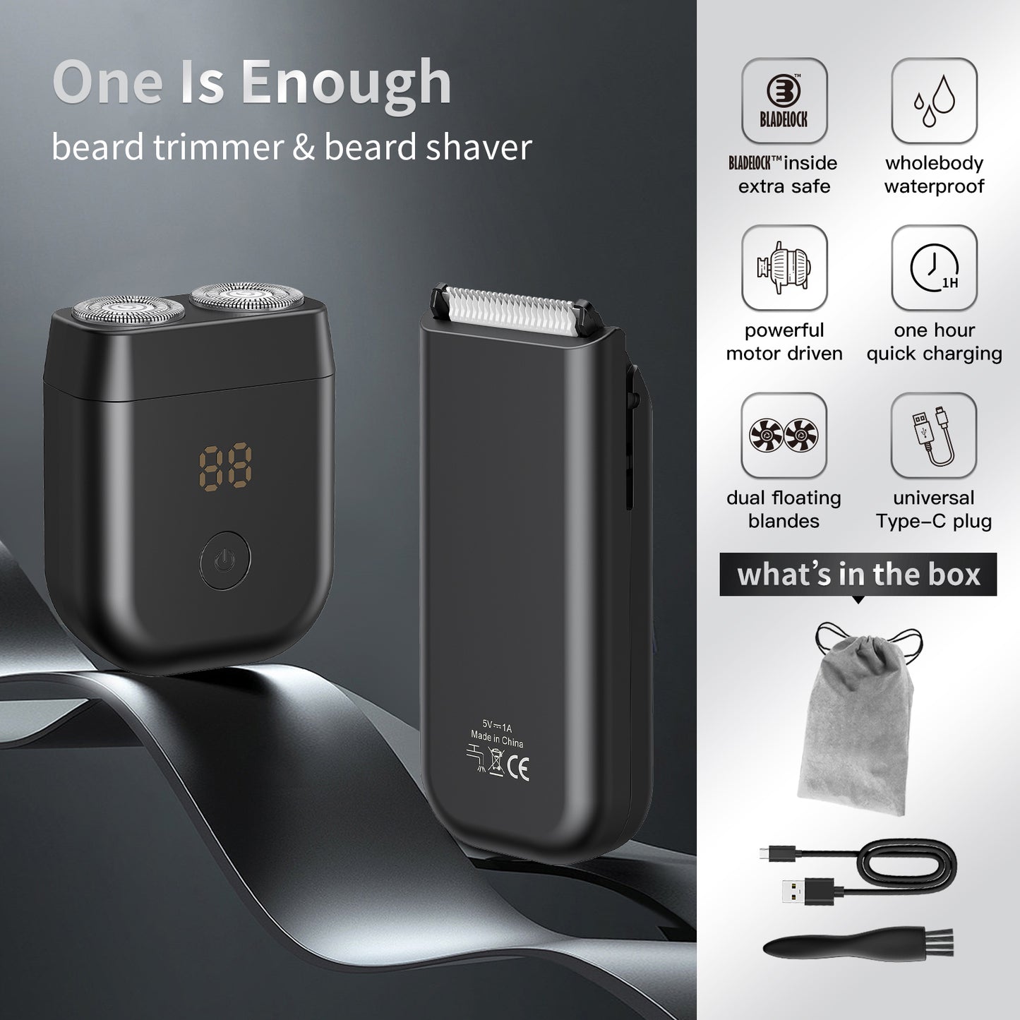 Beard Shaving Tool Kit 2 in 1