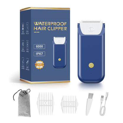 Waterproof Wet/Dry Shaver Dual Head Bikini Trimmer Rechargeable Body Hair Trimmer Electric Razors for Women
