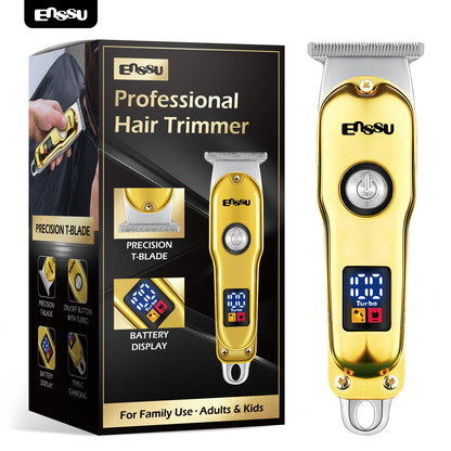 Professional Hair Clipper – 6500RPM Motor, 45mm Stainless Steel Blade, Adjustable Length, LCD Display