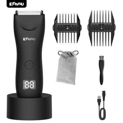 Cut-Preventing Blade Hair Clippers Trimmer Kit Hair Cutting LED Display Electric Hair Clippers With Charging Base