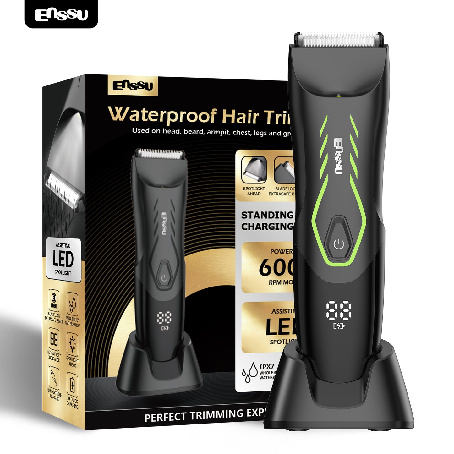 Professional Hair Clippers BLADELOCK cut-preventing blade Waterproof Hair Clippers Men
