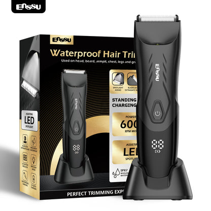 ENSSU Professional Hair Clippers Electric Body Trimmers LED Battery Capacity Display BLADELOCK Waterproof Hair Trimmer